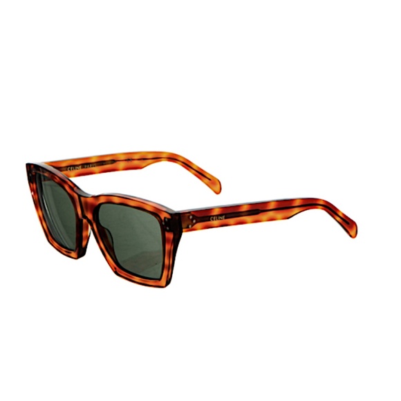 CELINE 55mm  Rectangular Women\'s RED HAVANA Sunglasses main image 7